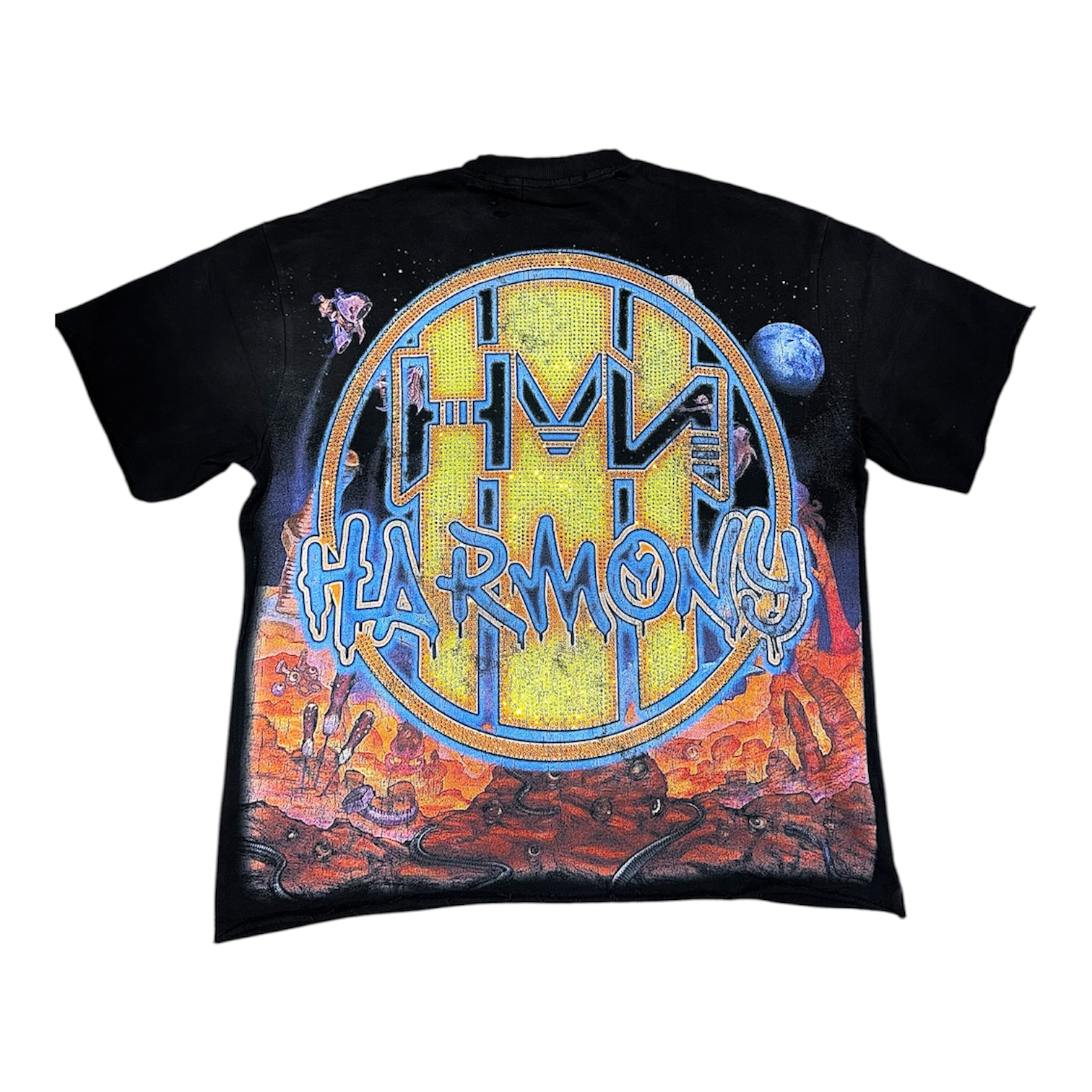 "Cyber Dystopia" Vintage Black Tee-2