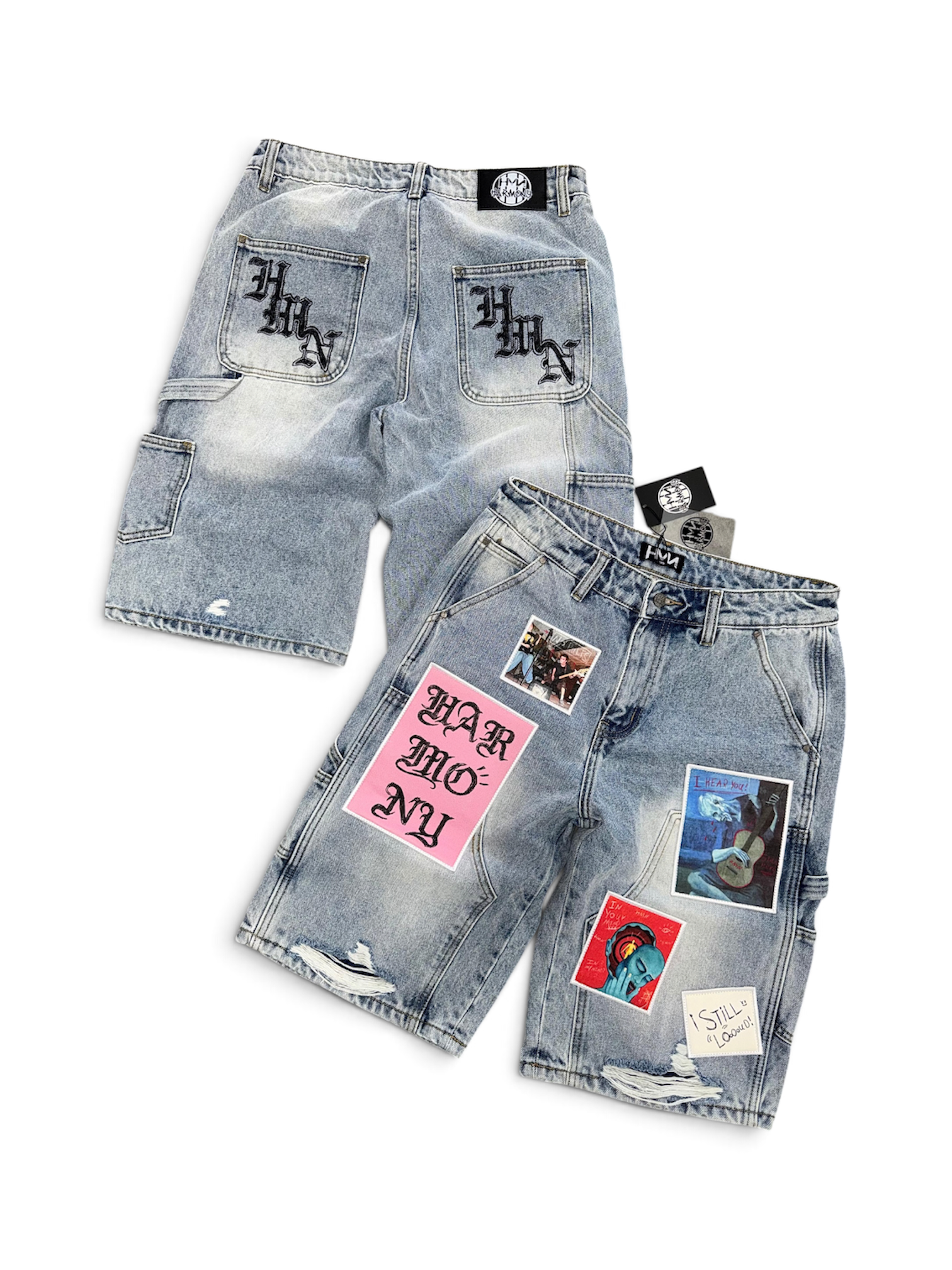 Harmony Archive Denim Shorts – Light Wash-2